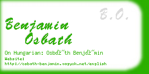 benjamin osbath business card